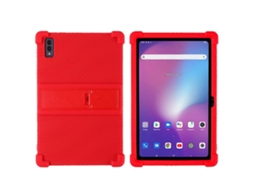 Capa Blackview Tab 11 SE, capa de silicone antirriscos com suporte para PC, vermelho Hengrongshen