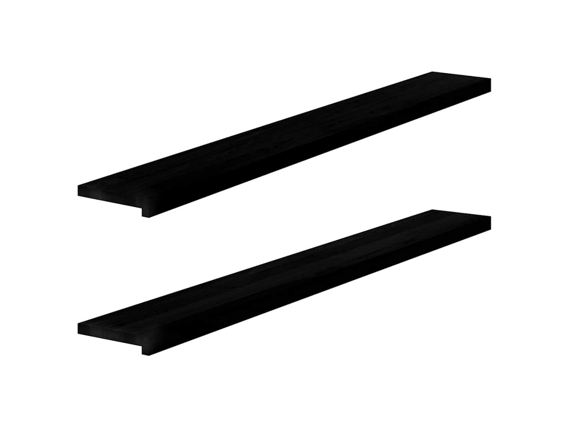 Vidaxl Soleiras Da Janela 2 Pcs 160x20x2 Cm Carvalho Castanho-preto