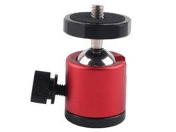 360 Swivel Ball Head 1/4" Screw Mount For Dslr Camera Tripod Ballhead Stand Tripod Heads LAXISCREED (red)