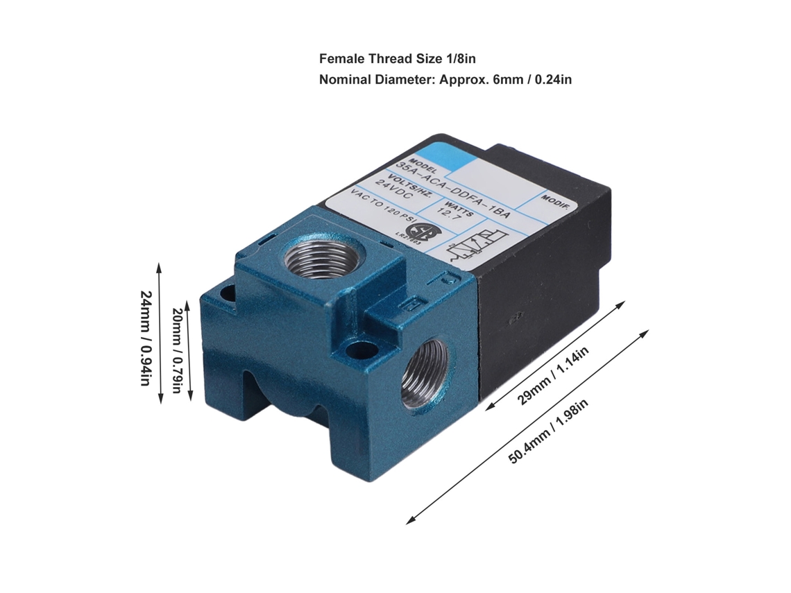 Válvula Solenóide Pneumática E Elétrica Laxiscreed De Alta Frequência, Diâmetro 6mm