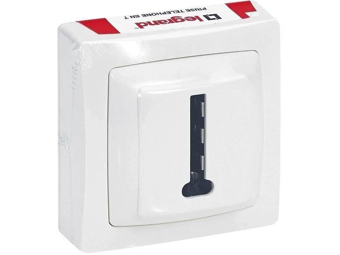 Tomada Telefônica Legrand Asl Branca Assimétrica Pronta Para Instalar