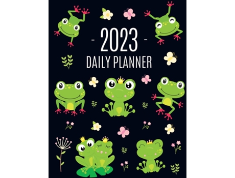 Livro Frog Planner 2023 Funny Amphibian Monthly Agenda January-december Organizer Cute Green Water Animal Scheduler De Pimpom Pretty Press (inglês)