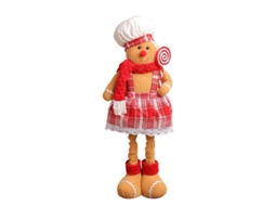 Decoração Natalina Feminina Laxiscreed Com Boneco De Gengibre E Espátula Para Janelas