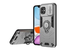 Suporte Casa Para Iphone 11 Pele Sintética Cinzento