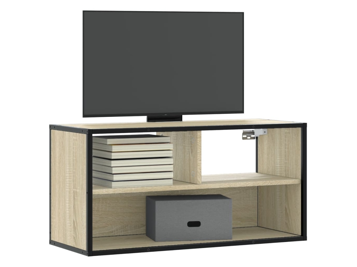 Móvel P/ Tv 80x31x39,5 Cm Deriv. Madeira/metal Carvalho Sonoma Dkd Home Decor