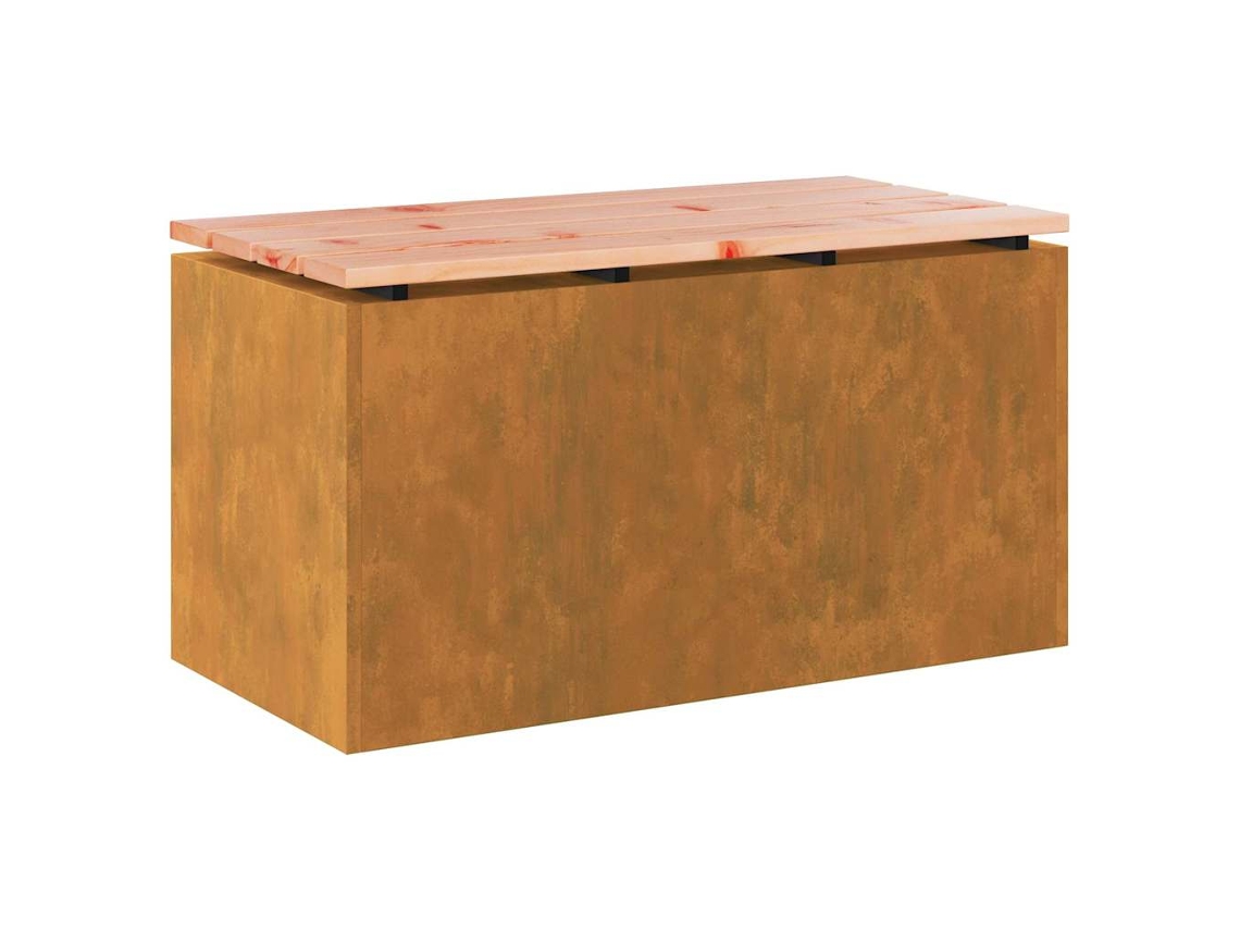 Conjunto 1 Banco De Jardim Vidaxl Castanho Douglas Maciço (80 X 40 X 43 Cm)