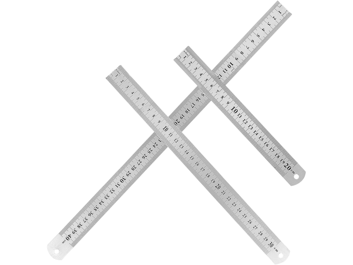 Régua De Precisão Healeved Em Aço Inoxidável, 3 Peças (20cm, 30cm,