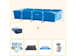 Intex Piscina Com Estrutura Retangular - 450x220x84 Cm - 6-peças S20074