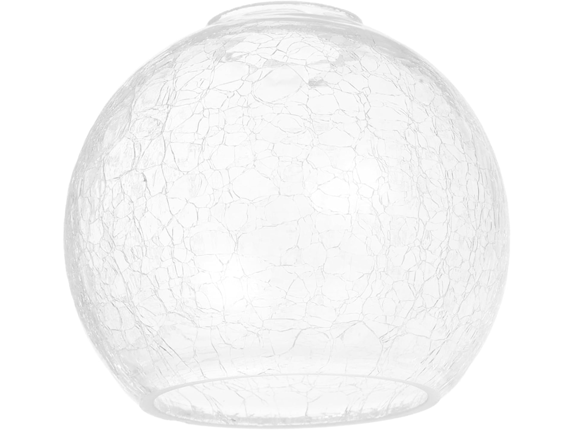 Peça de Reposição em Vidro Redondo com Padrão Craquelado para Luminária, Modelo Simples. SFUSHOS