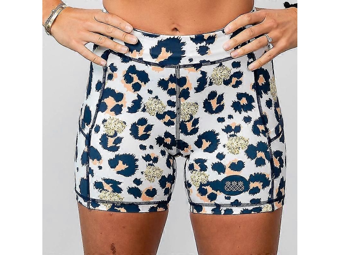 Shorts Deportivos Fasst para Mulher, Yoga, Fit, Tamanho Normal, Estampados, Spandex
