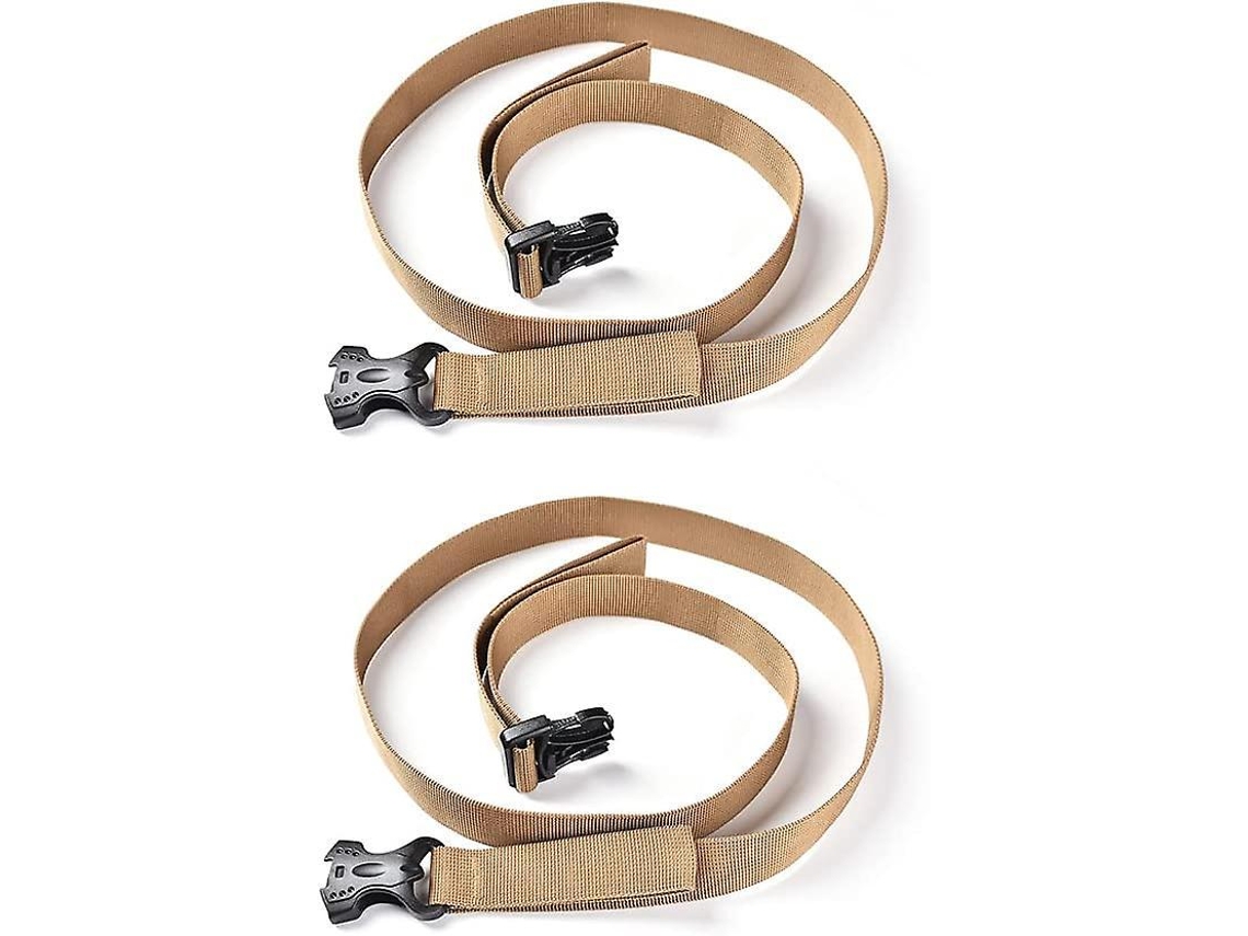 Cintas de bagagem práticas Slowmoose, pacote com 2, cáqui