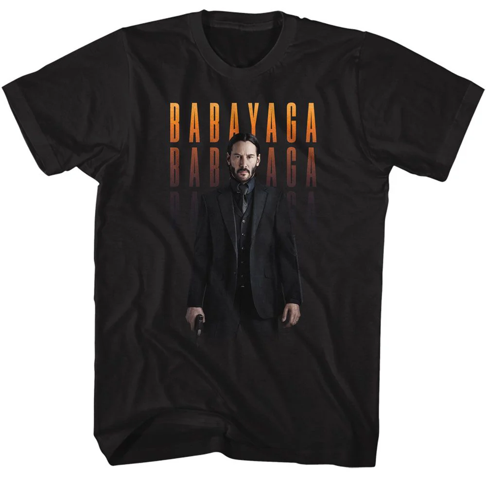 Unisex Adult T-shirt Rockinstone John Wick Baba Yaga Black Sizes