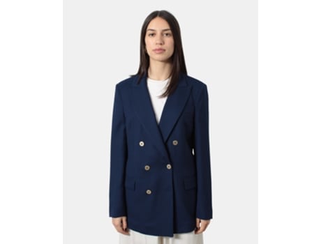 Blazer De Mulher Breras Milano Doppiopetto Royal Poliéster Azul (42)