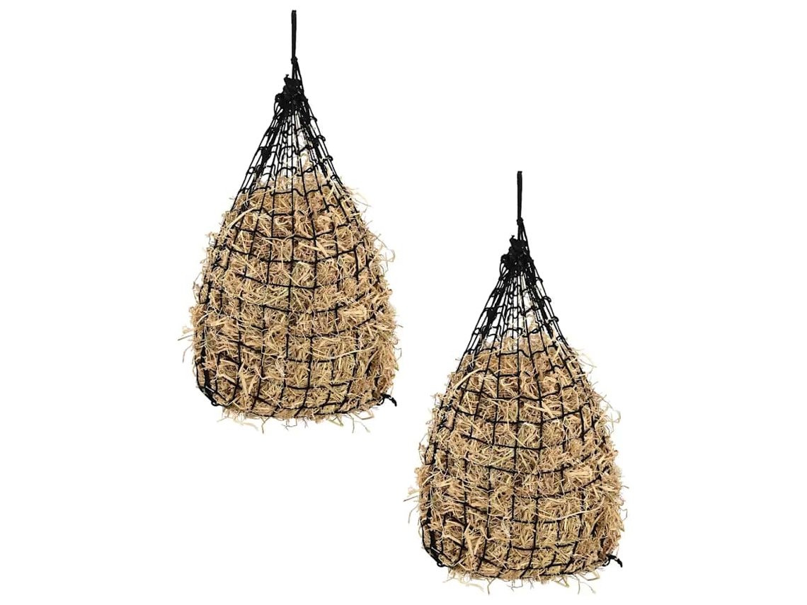 Vidaxl Redes Para Feno Redondas Pp 2 Pcs 100x100 Cm Preto