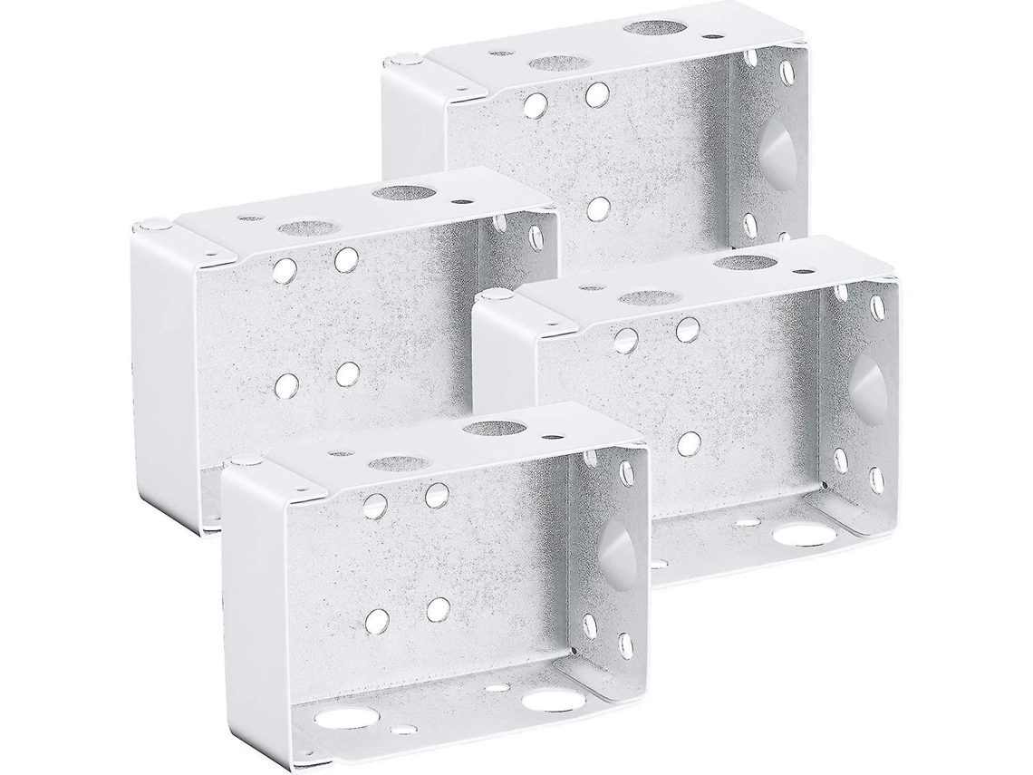 4 Suportes De Montagem Cegos De 2 Polegadas Para Trilho De Cabeçalho (branco)