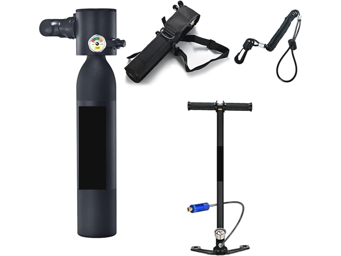 Mini Respirador SFUSHOS com Cilindro de Oxigênio 1l, Preto
