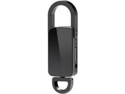 Gravador de Chaveiro Unidade Flash Usb de Gravação Ativa Mp3 Player-16Gbpreto