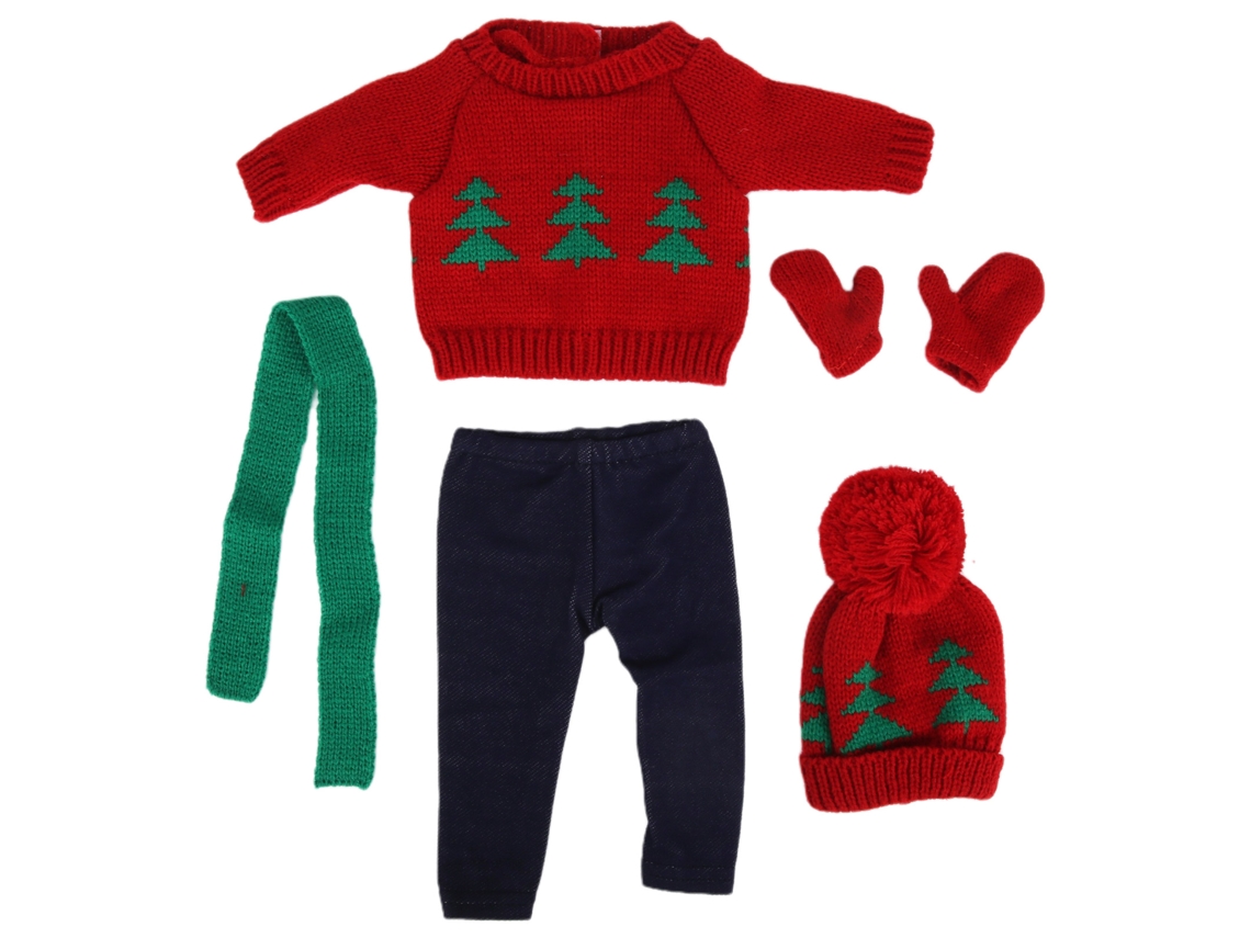 20du26 roupa Boneca Menina Inverno com Cachecol Luvas Chapéu para 18 Polegadas