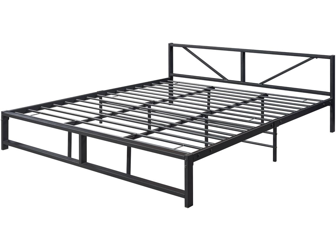 Cama [EN.CASA] (Aço - Preto - 180x200 cm)
