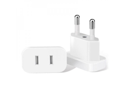 2026 adaptador de Viagem Carregador Tomada Us para Plugue Eu 4mm Socket Conversor de Energia