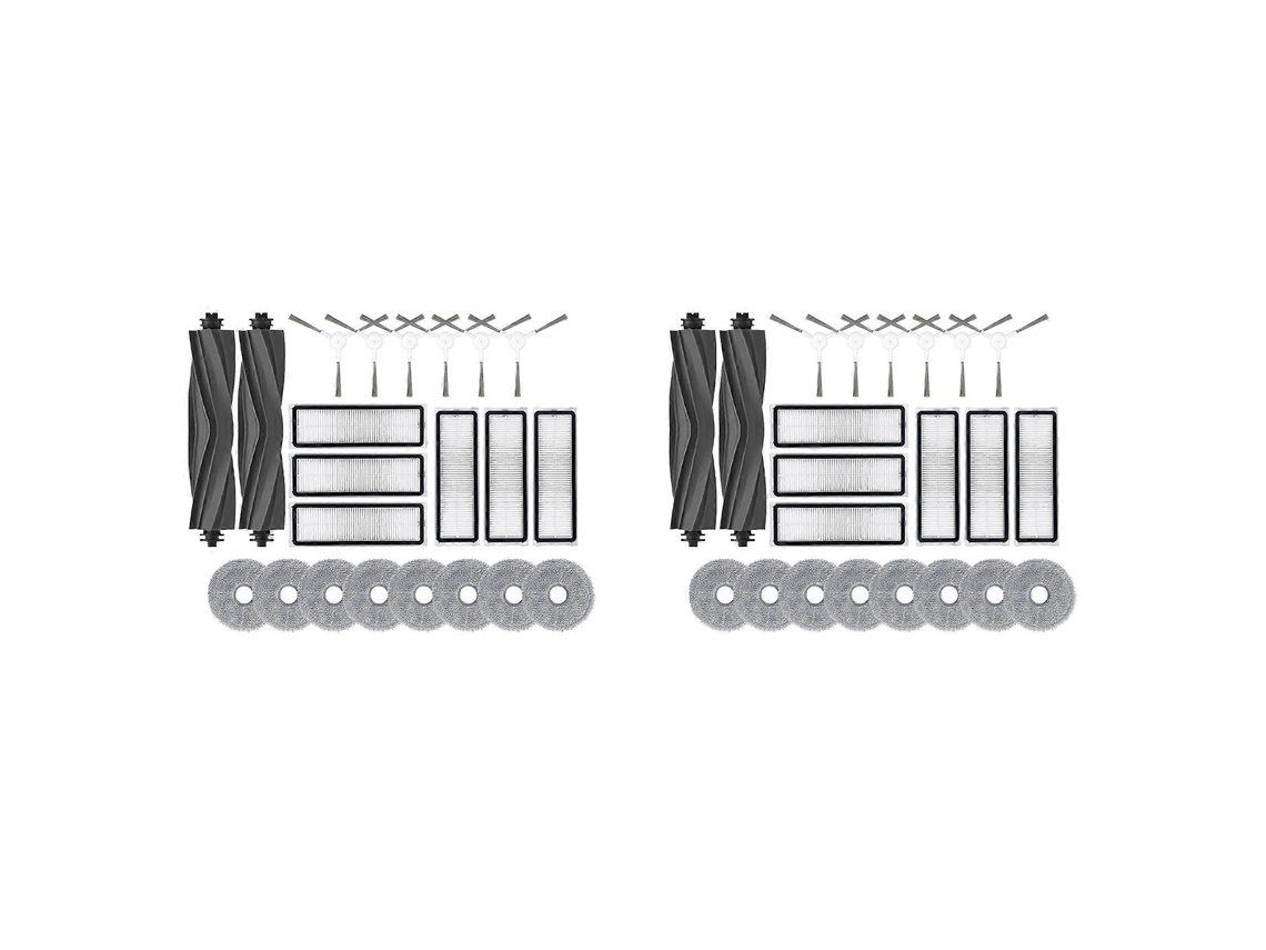 Conjunto De 2 Peças De Reposição Para Aspirador Robô Dreame Bot L10 Prime / L10s Pro / L10 Pro: Escova Lateral Principal, Filtro Hepa E Esfregão_ptg