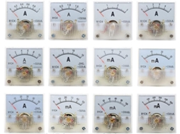Amperímetro Analógico Cc 91c4 1a 2a 3a 5a 10a 20a 30a 50a 100a 200a 300a 500a Tipo Painel Com Ponteiro Mecânico, Medidor