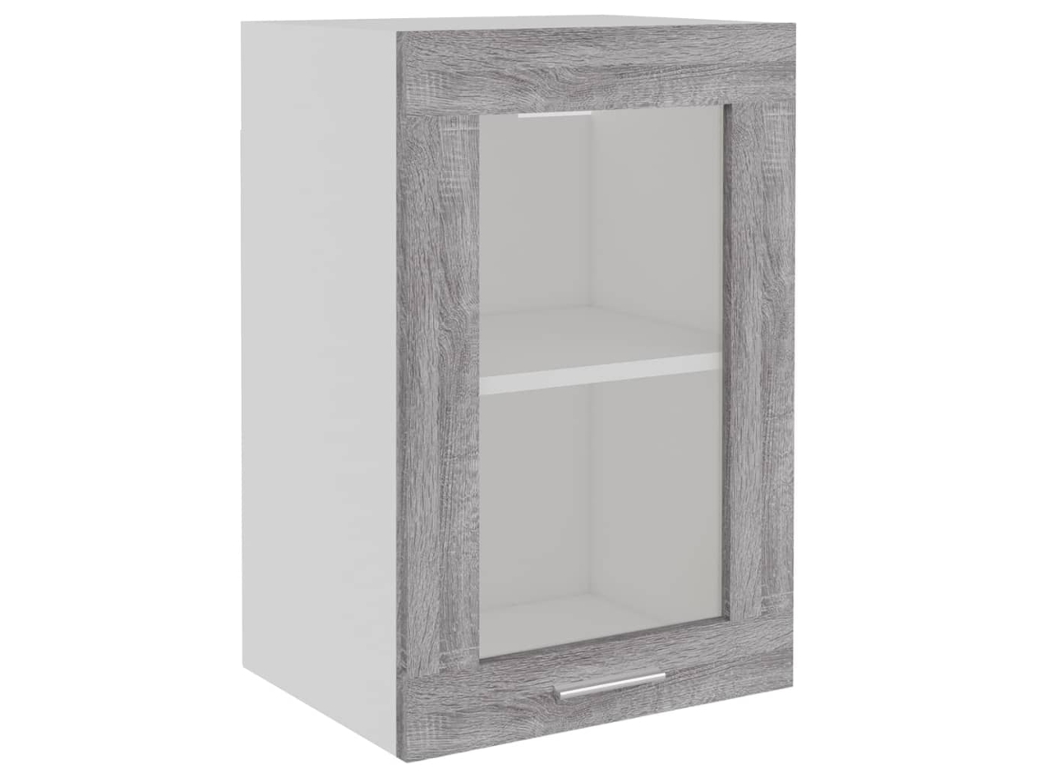 Hanging Glass Cabinet, Hanging Glass Cabinets Vidaxl Cinzeto Madeira Processada (n/a)