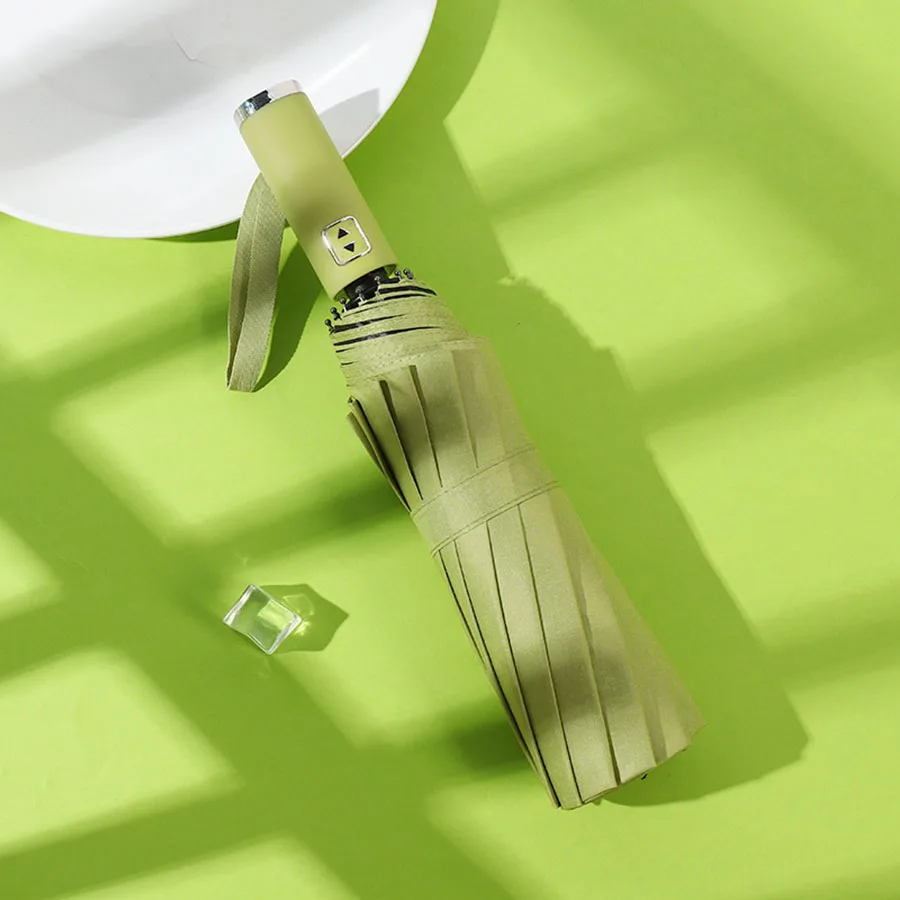 (verde, 10k) Guarda-chuva Automático Elegante - Proteção Uv, Resistente Ao Vento, Adequado Para Sol E Chuva.