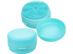 Escova De Banho Silicone Macio Fomiyes 2 Peças, Esfoliante Facial Com Corda Para Pendurar, Ideal Para Pele Seca, Azul
