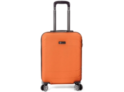 Mala De Cabine Benzi Bz5784na-50, 50 Cm, Rígida Extensível, Abs, Leve, 40 Litros, 4 Rodas Duplas, Fecho Com Combinação, Laranja