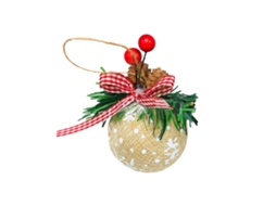 Esfera De Natal Laxiscreed De Espuma Com Revestimento De Tecido Para Decoração De Árvore De Natal, 5cm