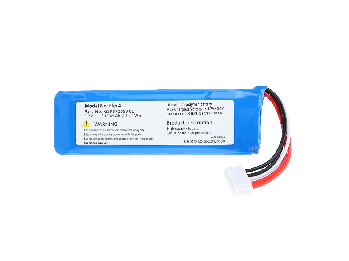 Batería de Litio Portátil de 3000 Mah para Altavoz Flip 4, Repuesto 100% Compatible.