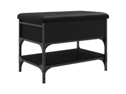 Shoe Bench, Shoe Benches Vidaxl Preto Madeira Processada (62 X 42 X 45 Cm)