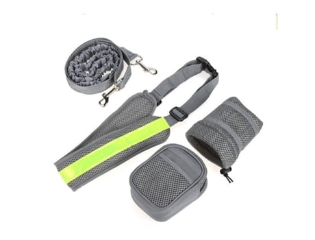 Bolsa de Cinto Elástico para Animais de Estimação Dois Bolsos Coleira de Cachorro para Corrida/Corrida/Caminhada ADTOBAST