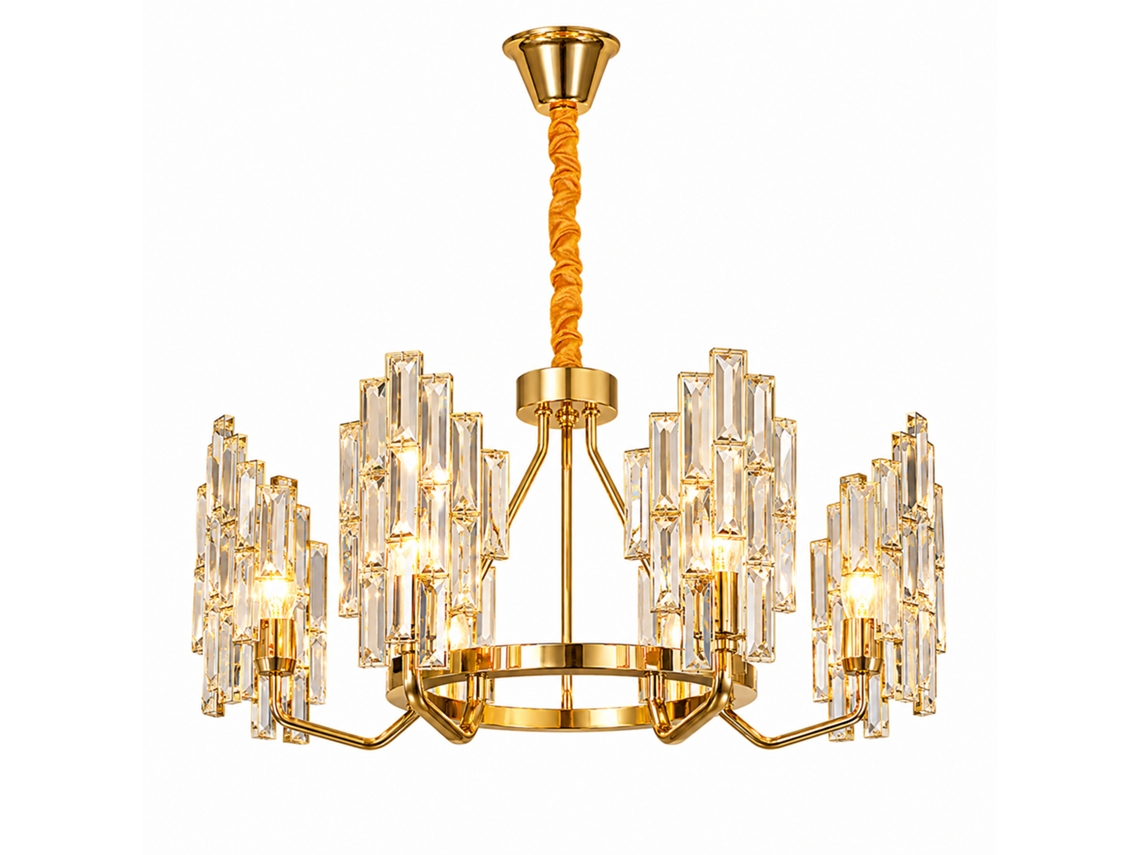 Candeeiro de Teto de Cristal PIBAOGU Asled 676 (dourado)