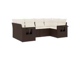 Garden Sofa Set, Garden Sofa Sets Vidaxl Marrom Rattan / Vime (n/a)