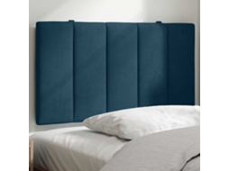 Vidaxl Almofadão De Cabeceira Hanko 90 Cm Veludo Azul