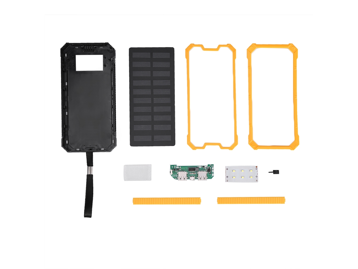 Kit de power bank solar com carregamento rápido e saída USB dupla, EOOCOO