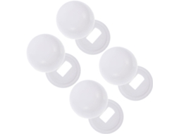 Conjunto De 4 Pares Tampas Plástico Branco Fusos Fixação Vasos Sanitários, Ideais Ocultar Os Fixadores De