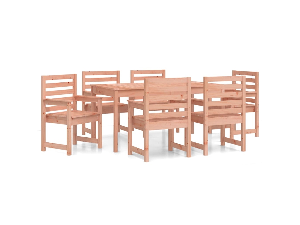 Maison Exclusive - 7 Pcs Conj. Jantar P/ Jardim Madeira De Douglas Maciça