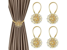 Suportes Magnéticos Para Cortinas Dourado