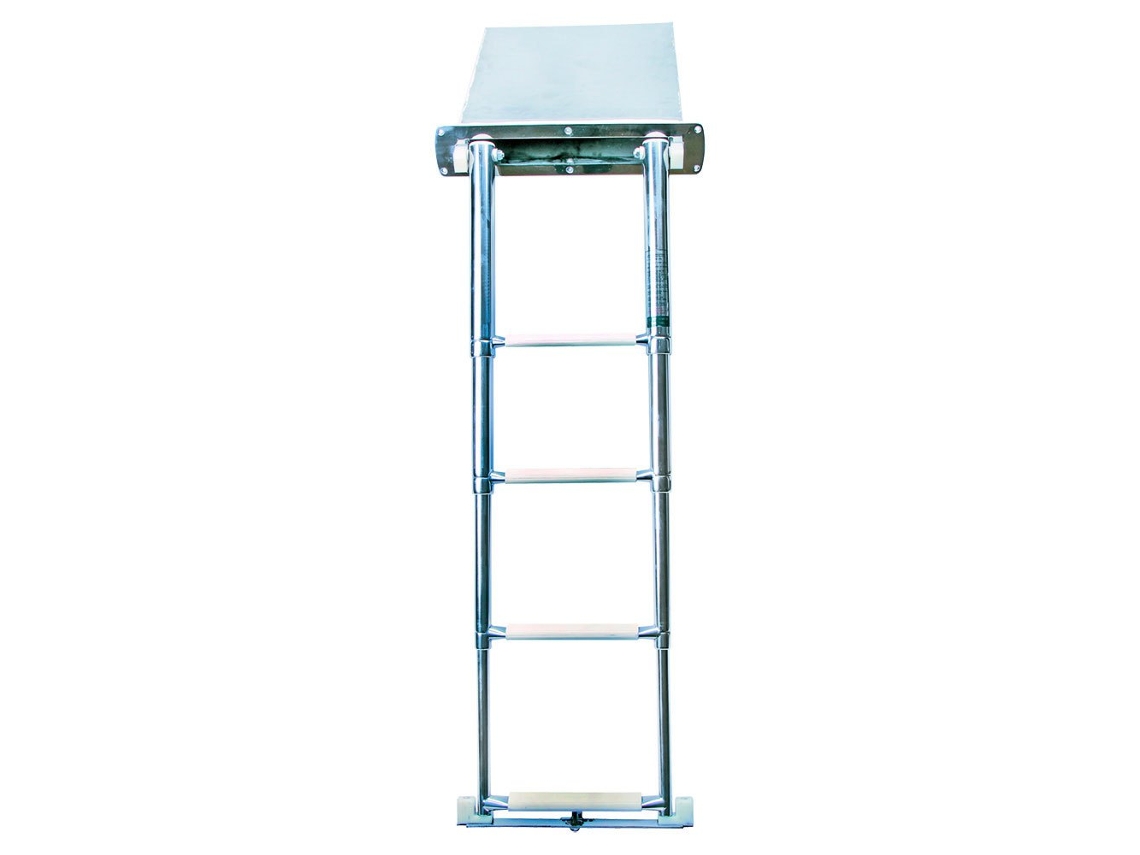 3030384 4 Passos Inoxidável Aço Escada Transparenteoem Marine