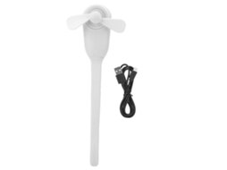 Ventilador Portátil Usb Recarregável Multifuncional Branco