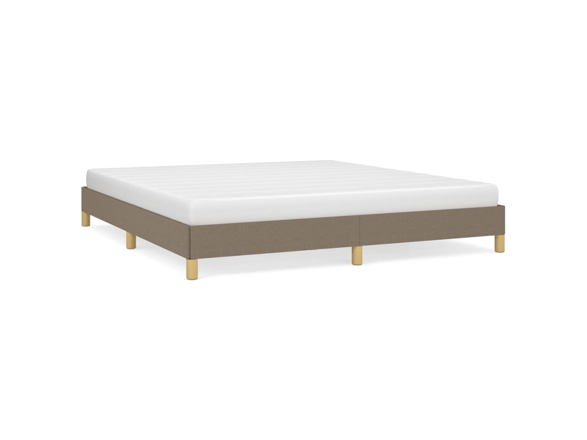 Bed Frame, Bed Frames Vidaxl Cinzento-acastanhado Tecido (180 X 200 Cm)