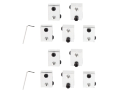 2 Conjuntos De Bloco Aquecedor De Alumínio Com Bico Quente Acessórios De Impressora 3d 20x16x12mm