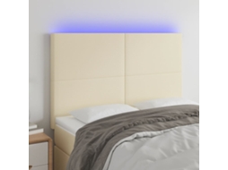 Led Headboard, Led Headboards Vidaxl Creme Couro Artificial (144 X 5 X 118/128 Cm)