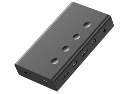 Switch Hdmi Kvm 4 Portas Usb, Hdmi 4k 60hz, 4 Entradas 1 Saída, Para Pc, Teclado Etc, 4 Cabos Usb Incluídos Preto Bestvite