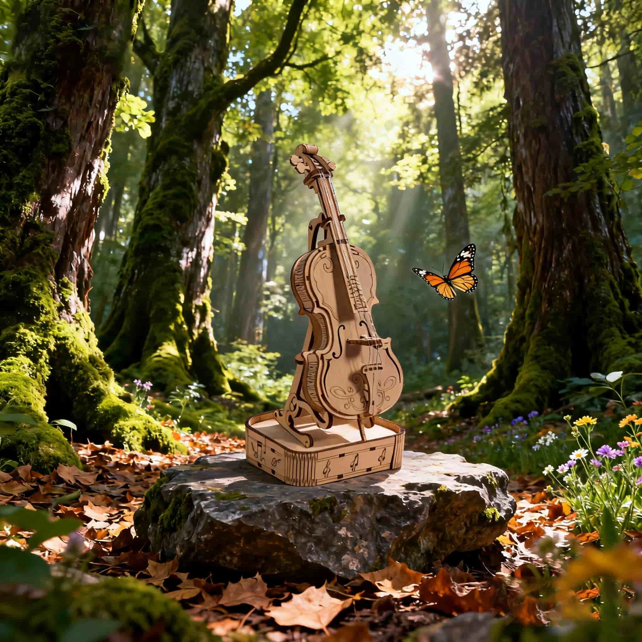 Kit de Montagem de Violino em Madeira, Quebra cabeça 3d MDUG