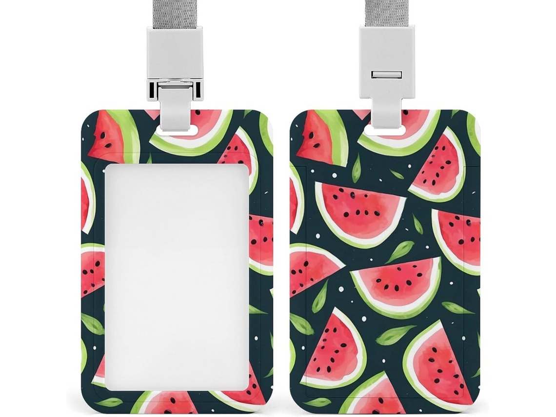 Porta Crachá Em Formato De Melancia, Feito De Plástico Resistente, Cartões De Identificação, Cartões De Proximidade