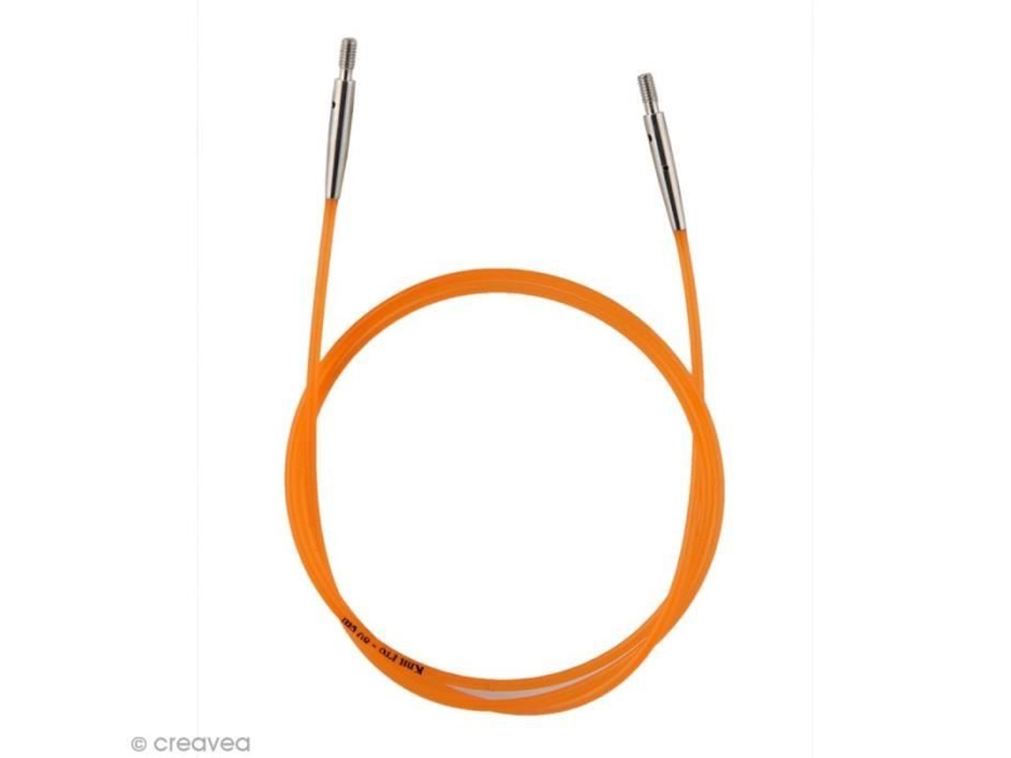Cabo para agulha intercambiável - Laranja - 56 cm